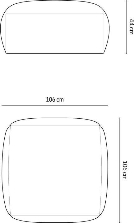 Image du produit Micadoni Modular Pouf, "Martina", 1 Place, 106x106x44 Fabriqué en Europe