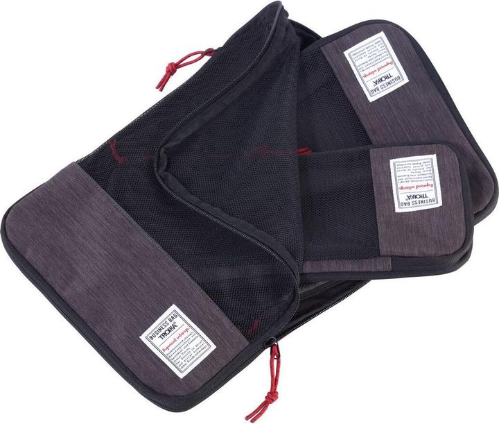 Produktbild Troika BUSINESS PACKING CUBES Reise-Kompressionstaschen Set, grau/schwarz