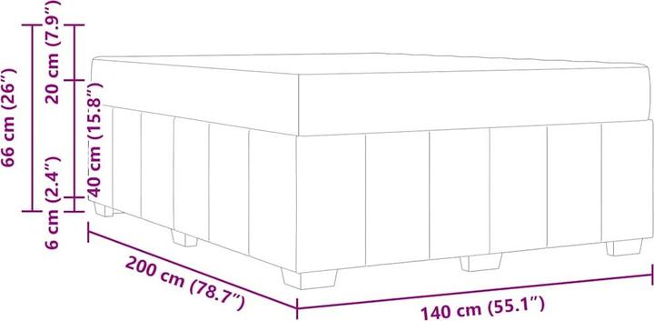 Actual product image VidaXL Bedstead (140 x 200)