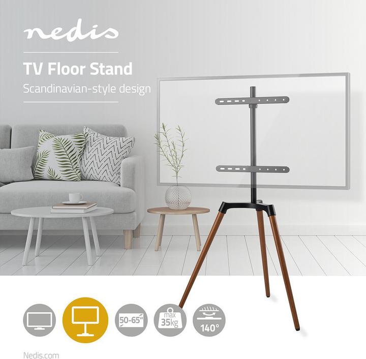 Produktbild Nedis TV Bodenständer 50 - 65 " maximal unterstützes Bildschirmgewicht: 35 kg Scandinavian Design d (65", 35 kg)