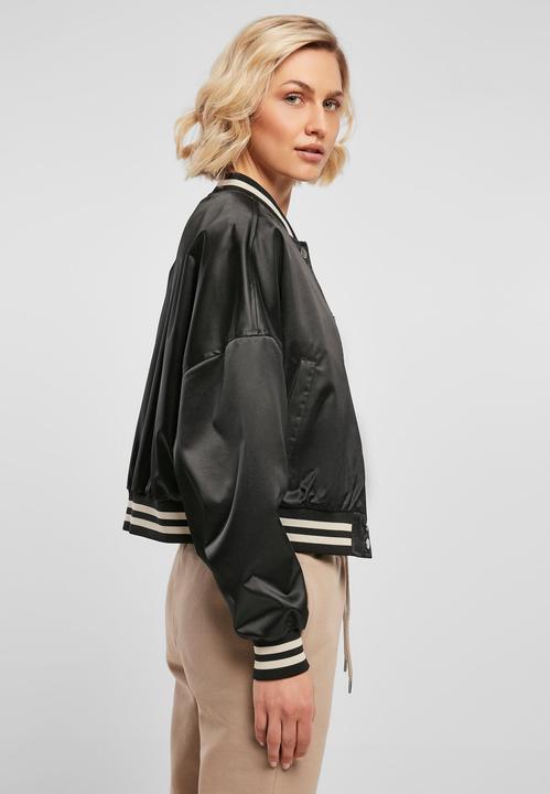 Actual product image Urban Classics Ladies Short Oversized Satin College Jacket (5XL)
