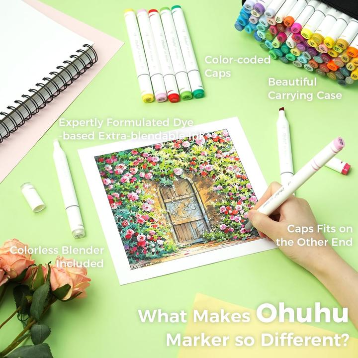 Produktbild Ohuhu Oahu Kunstmarker (Mehrfarbig, 80 x)