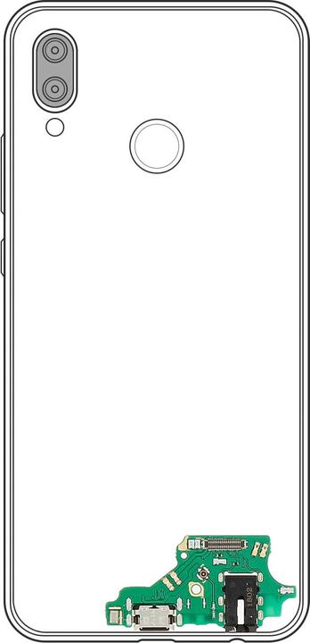 Immagine prodotto Huawei Porta di ricarica USB-C + spina jack 3,5 ricambio per P20 Lite (Modulo, Huawei P20 Lite)