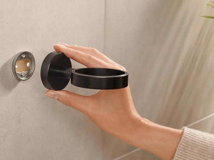 Image du produit tesa MOON GREY Porte-serviettes à deux bras avec solution adhésive sans perçage