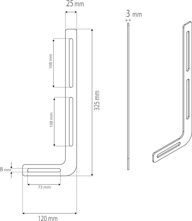 Productafbeelding VCM Universele Soundbar Bevestiging SB300 (1 stuk, Wandmontage, Niet verplaatsbaar)