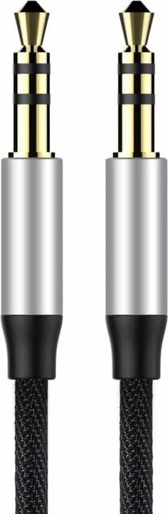 Actual product image Baseus Yiven Audio Cable M30 0.5M Silver+Black (0.50 m, 3.5mm jack (AUX))