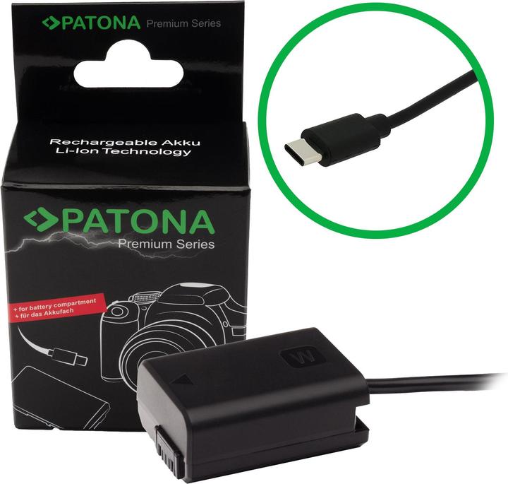 Produktbild Patona USB-C Input Akku-Adapter NP-FW50 (Kamera Akku)