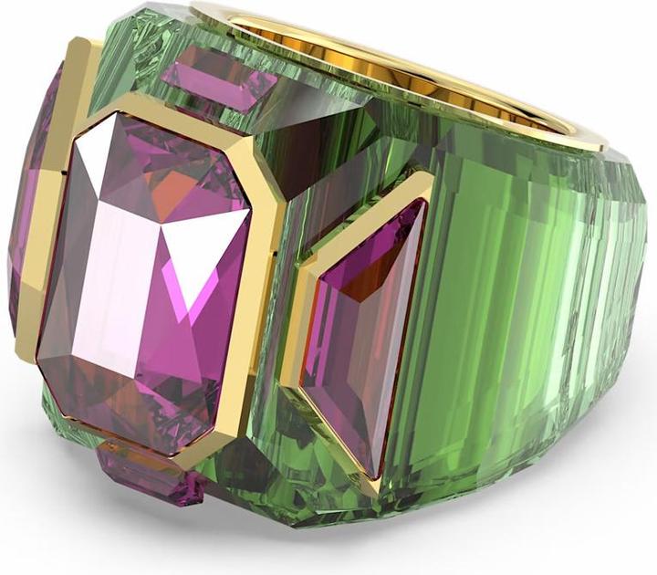 Swarovski Chroma Cocktail Ring Green Gold (52)