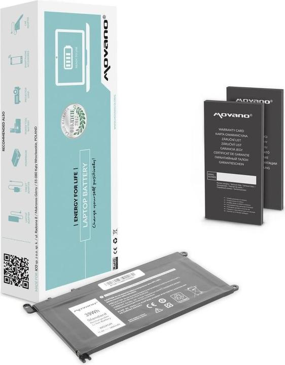 Movano battery for Dell Vostro 14 (5468) Inspiron 15 (5568) (11.4V) Laptop (3400 mAh) (3400 mAh)