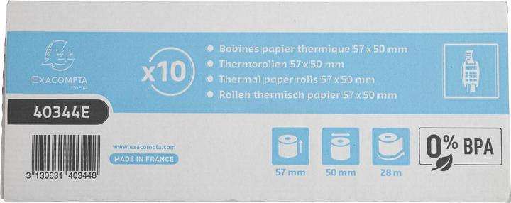 Image du produit Exacompta Bob 1pli therm 55g 5 7x50mm-28m (boite10)