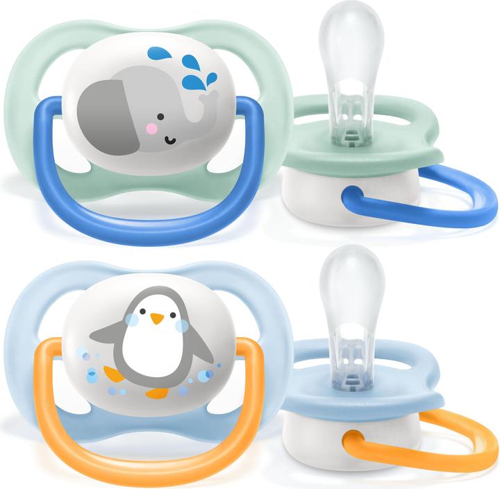 Produktbild Philips Avent Kieferorthopädisches schnuller Ultra Air Pinguin (2 x, bis 6 Monate)
