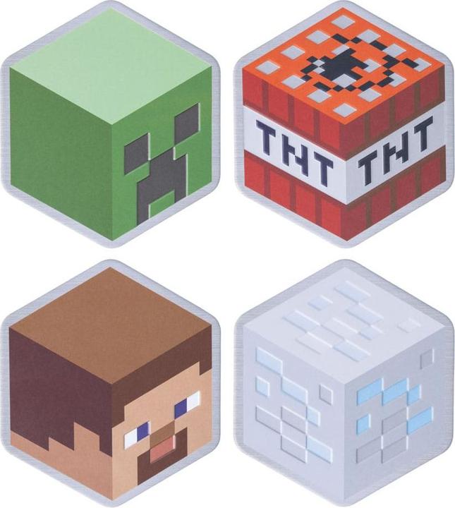 Actual product image NoName Minecraft Metal Coasters (4 x)