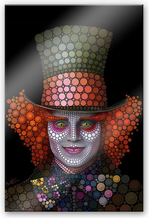 Produktbild Trenddeko Ben Heine - Circlism: Johnny Depp der Hutmacher (130 x 200 cm)