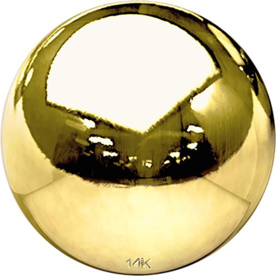 Star Piercing Kugel 14k gold (ohne Messing, 14k Gold)