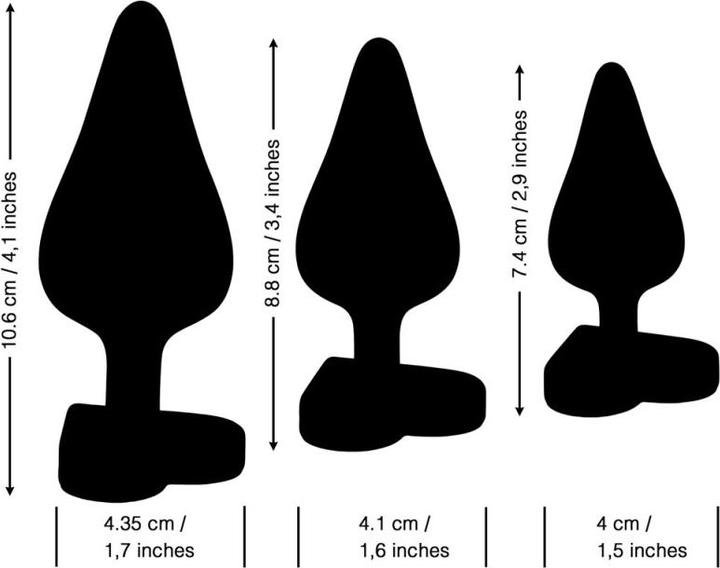 Actual product image Romp Luster Silikon Butt Plug Set