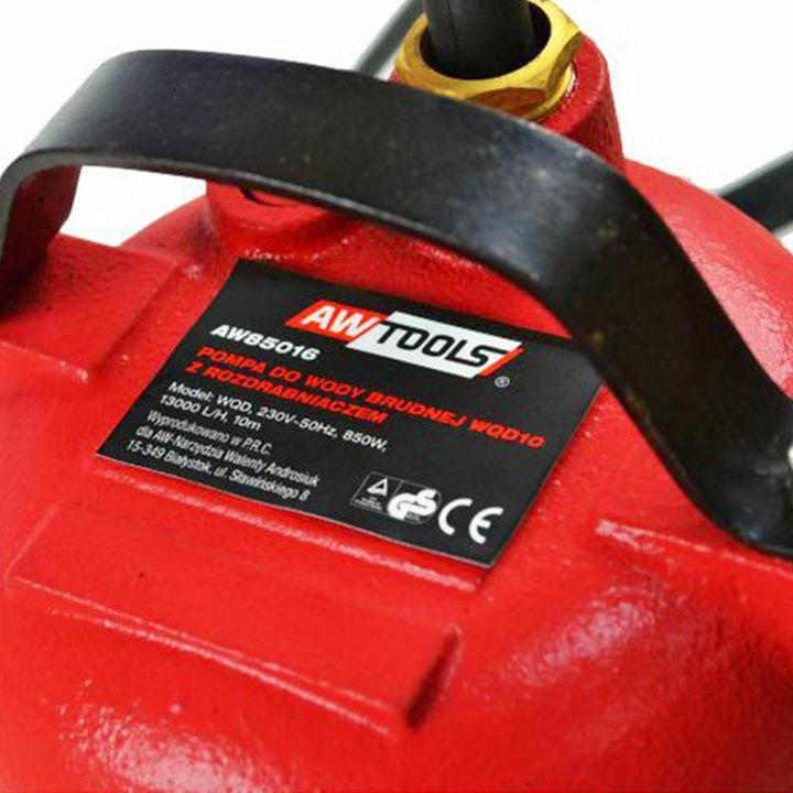 Immagine prodotto AW Tools Awtools 850 W Pompa Per Acque Sporche Con Frantoio E Flusso (Pompa per acque cariche)