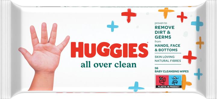 Actual product image Huggies All Over Clean (56 Piece)