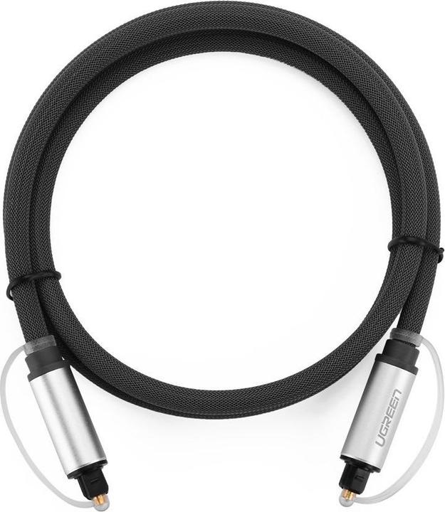 Produktbild Ugreen AV108 Toslink Audio optical cable, braided aluminum, 1m (grey) (1 m, TOSLINK)