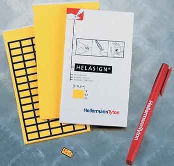 Produktbild HellermannTyton Gewebe-Etiketten Ohne schwarzen Rahmen 15 mm 9 mm gelb (TAG122B-270-YE)