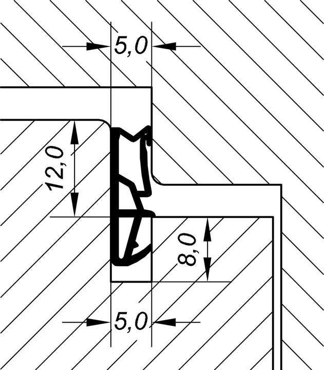 Produktbild Primo ACF 6000H Flügelfalzdichtung Dichtung Spule á 200 m Kunststoff anthrazit