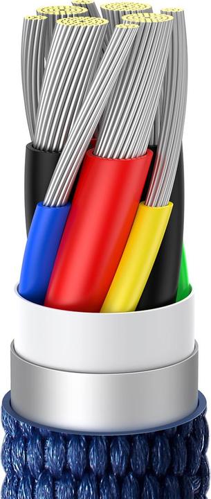 Productafbeelding Baseus Crystal Shine Series Snel Opladen Datakabel Type-C naar Type-C 100W 2m Blauw (2 m, USB 2.0, 100 W)