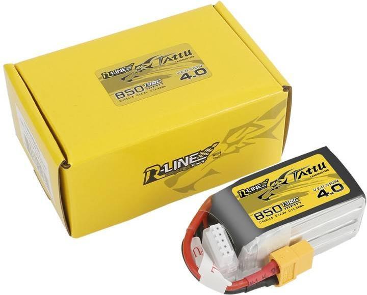 Produktbild Tattu Akumulator R-Line 850mAh 14.8V 130C 4S1P XT60 (14.80 V, 850 mAh)