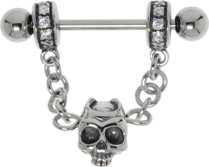 Bijouteria Brustpiercing (Chirurgenstahl 316L, Kristall)