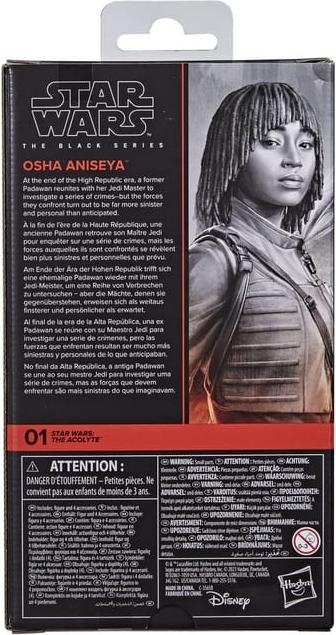 Actual product image Hasbro Star Wars: The Acolyte Black Series action figure Osha Aniseya 15 cm