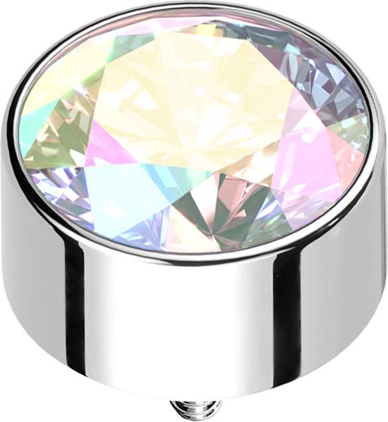 Immagine prodotto Star Piercing Cilindro ad ancora dermico in argento con cristallo multicolore (Titanio)