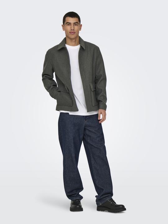 Actual product image Only & Sons Fly-away collar cuffs with button jacket jacket (M)