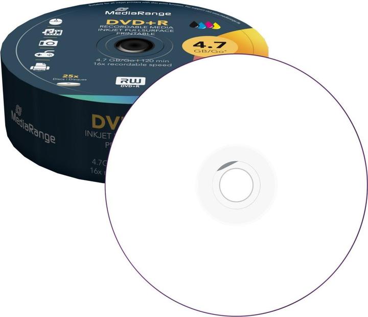 Produktbild MediaRange DVD+R 4.7GB, 25er Spindel (25 x)
