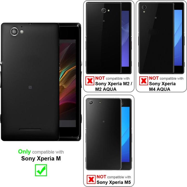 Image du produit Cadorabo Coque pour Sony Xperia M universel avec Clip (Sony Xperia M)