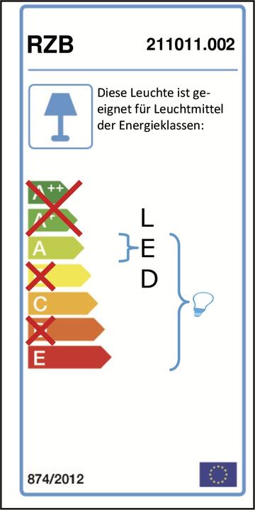 Label énergétique RZB Lampe en verre opale (1300 lm, E27)