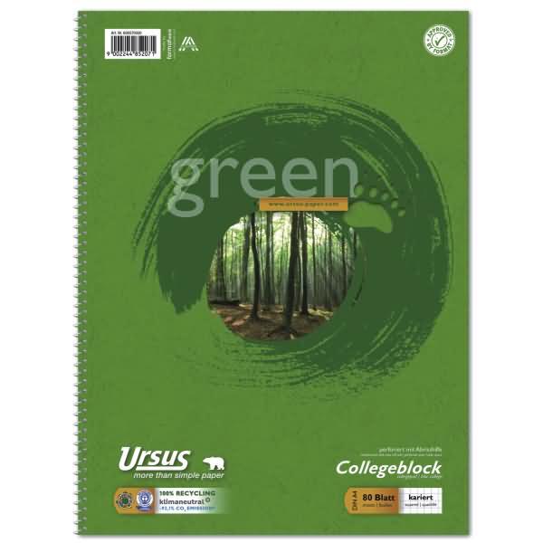 Produktbild Ursus Green Collegebook (A4, Kariert)