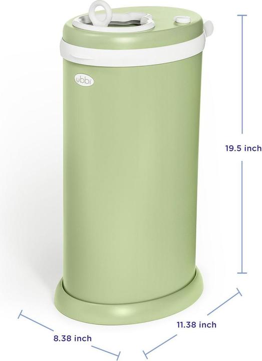 Actual product image Ubbi Windeleimer aus Edelstahl grün