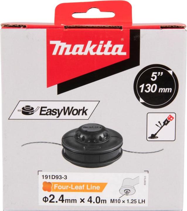 Produktbild Makita 2-Fadenkopf Tap&Go Ø 130 mm 2,4 mm ( 191D93-3 ) für Benzinsense EBH341U, EM4350, EM4351U,... (Rasenmäher, Trimmerfaden + Fadenspule)