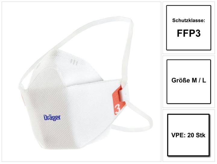 Produktbild Dräger Respirators FFP3 X-plore 1930 (FFP3, 20 x)