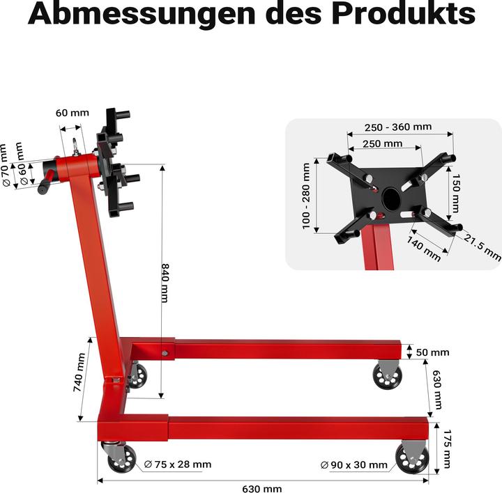 Produktbild Wiltec Motorständer