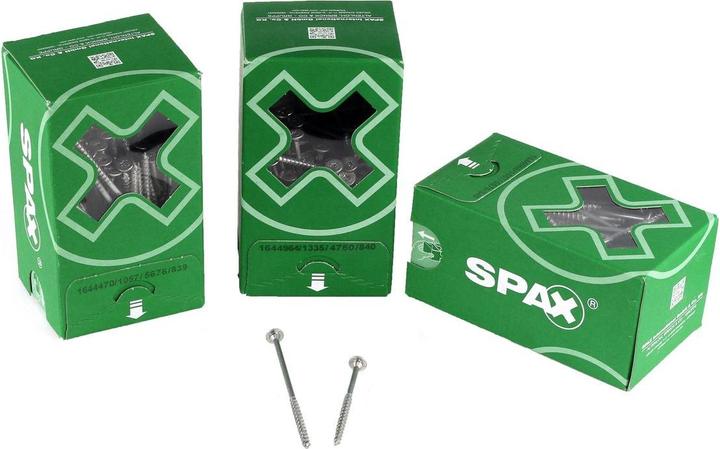 Produktbild Spax Tellerkopfschraube flach 5,0 x 87 mm 150 Stk. ( 0251010500875 ) Teilgewinde Torx T-STAR plus (150 Schrauben pro Stück)