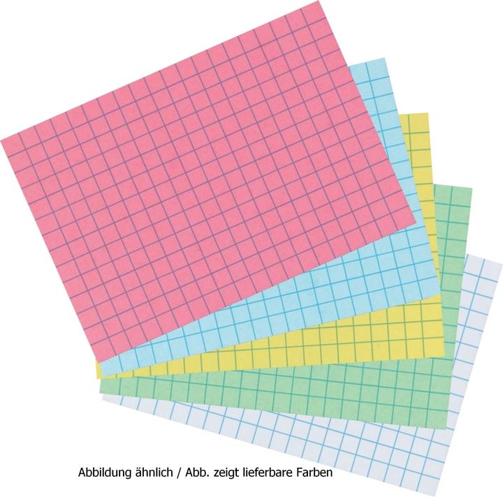 Image du produit Herlitz Fiches, DIN A6, quadrillées, bleues en papier, 170 g/m², sans bois, 5 mm quadrillées, couleur ligne (A6, 170 g/m², 100 x)