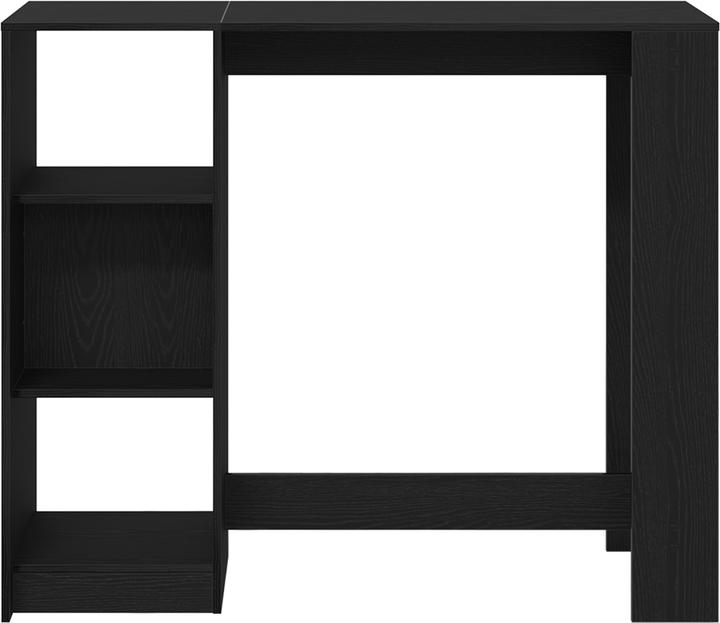 Actual product image VidaXL Bar table with shelf black oak 102.5x46x103.5 cm Manufactured wood