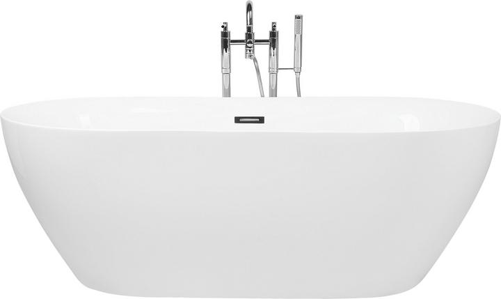 Produktbild Beliani Badewanne freistehend weiss oval 150 x 75 cm CARRERA (202 l, 150 cm, 75 cm)