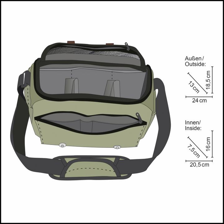 Produktbild mantona Kameratasche Milano piccolo (Kamera Schultertasche)