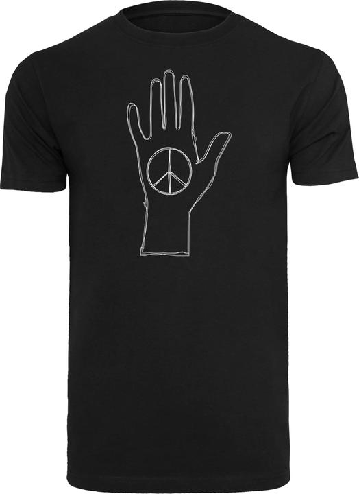 Immagine prodotto Merchcode Peace - Maglietta nera a collo tondo Scribble Hand - 161075 (L)