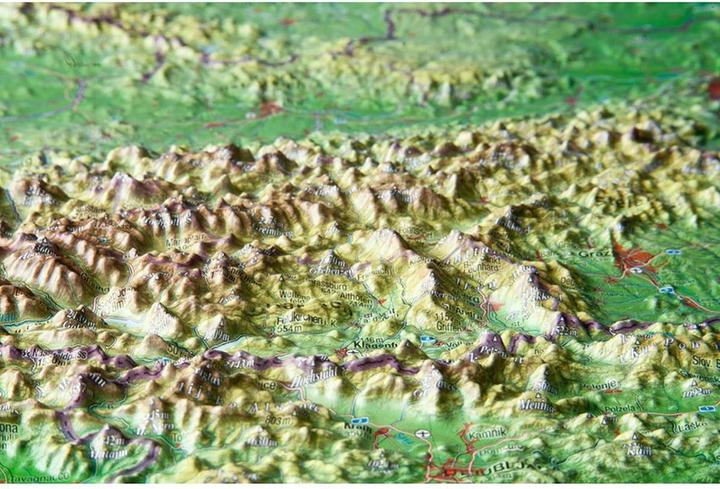 Produktbild 3D Reliefkarte Österreich