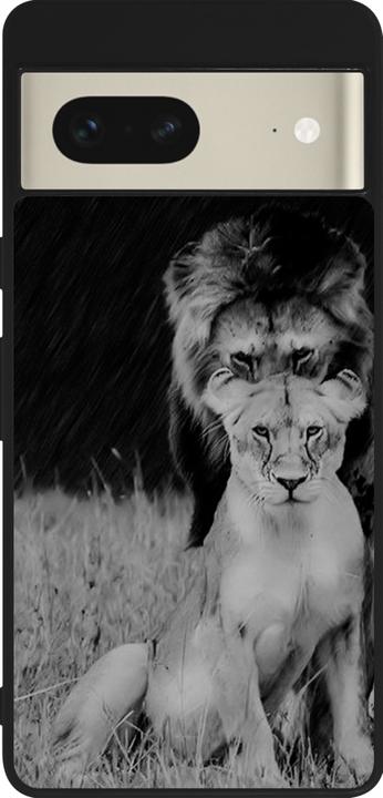 Actual product image PhoneLook Cover silicone black Angry lions (Google Pixel 7)
