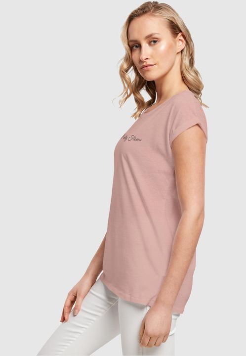 Actual product image Merchcode Ladies Pretty Flowers - Extended Shoulder Tee - 116879 (L)