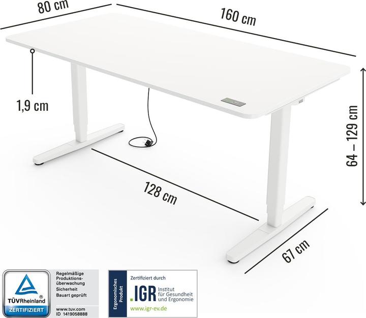 Produktbild Yaasa Desk Pro (160 x 80 cm)