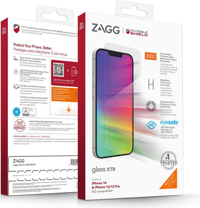 Image du produit Zagg Verre XTR (1 pièce(s), Apple iPhone 13, Apple iPhone 13 Pro)