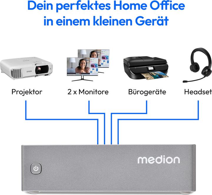 Produktbild Medion S06 Mini PC (Intel Core i5-1335U, 16 GB, 512 GB)
